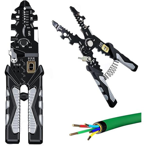 Multi-Functional 18in1 Wire Stripper, Cutter, and Crimping Plier – Tool