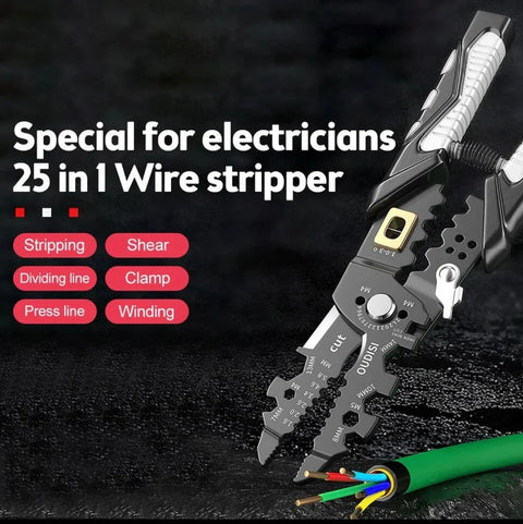 Multi-Functional 18in1 Wire Stripper, Cutter, and Crimping Plier – Tool